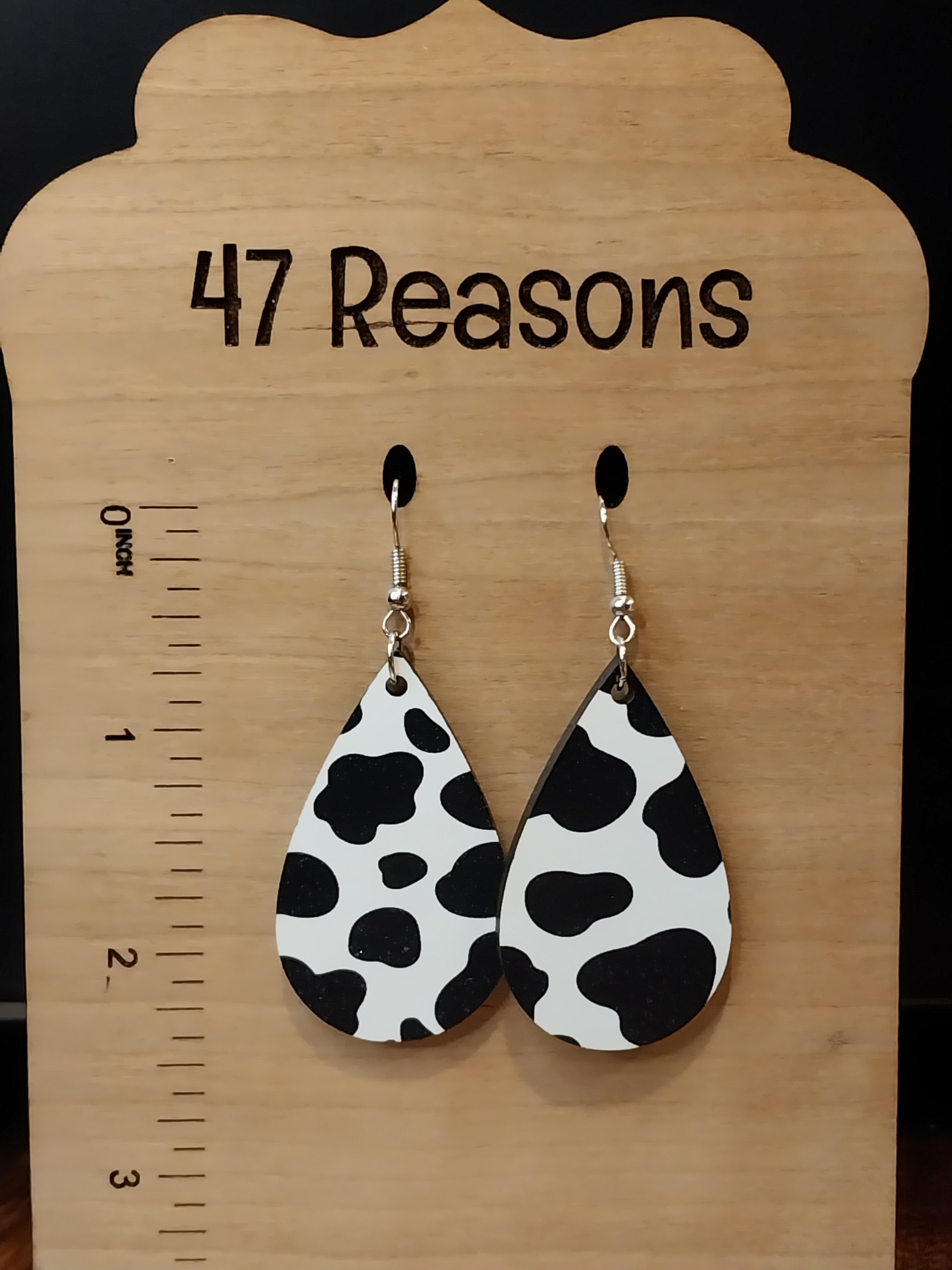 Cow Print Teardrop